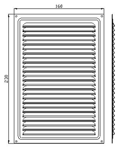 Решетка вент. 160х230 мм (медь) #220773